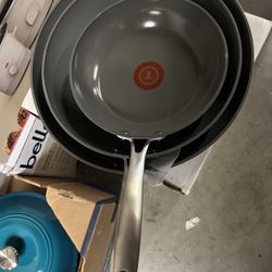 T-fal Ceramic Non-Stick Frypan Set, 3-piece