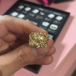 10k Solid Nugget Ring Size 9
