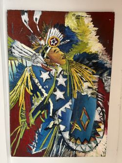 Large Original oil On Canvas By Del Carpio 