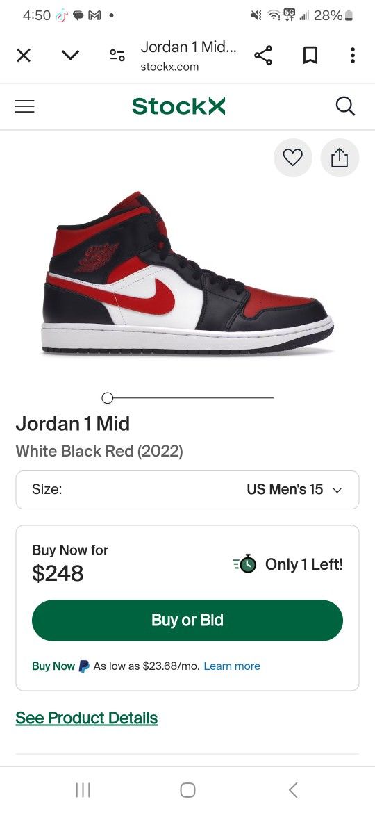 Red Black And White Jordan Ones