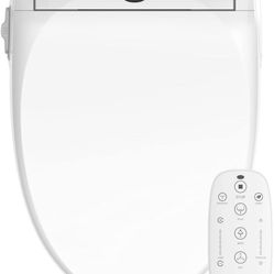 LEIVI Electric Bidet Smart Toilet Seat with Dual Control Mode, Adjustable Warm Water and Air Dryer, Ultra Slim Heated Toilet Seat, Oscillating and Pul