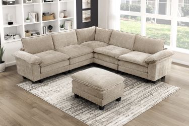 6Pc Sectional With Ottoman Included