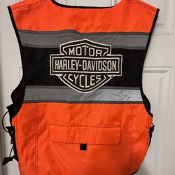 Harley Davidson Shield Logo Reflective Motorcycle Vest