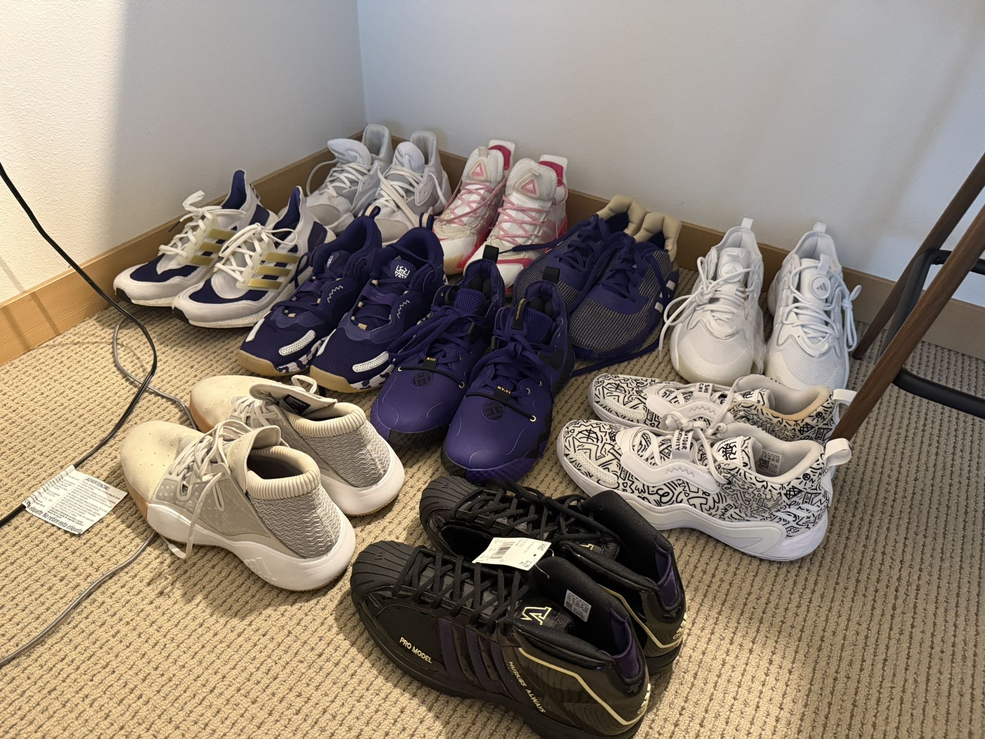 Selling A Bunch Of Old UW Basketball Shoes (Adidas)