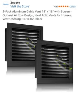 2-Pack Aluminum Gable Vent 18" x 18"