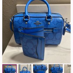 Coach Mini Rowan Purse With Matching Wallet