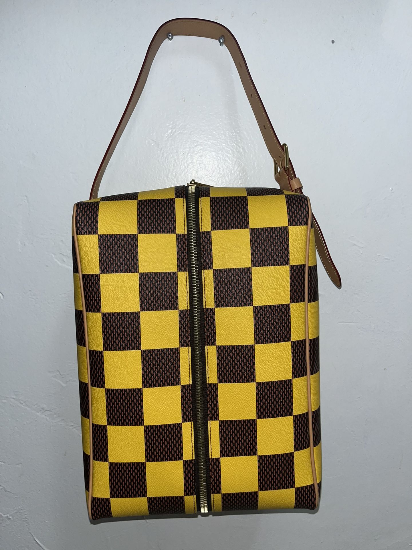 louis vuitton yellow damier pop bag