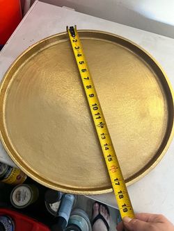 Gold round tray