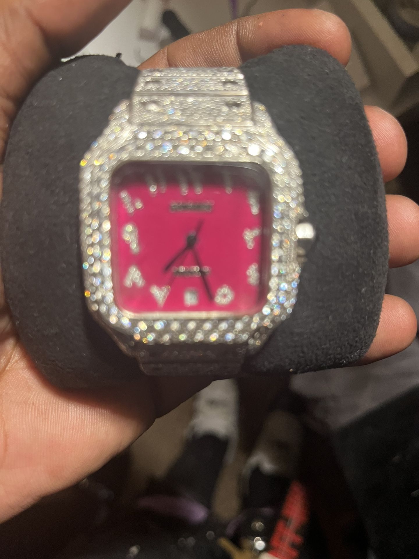 Cartier Watch CUSTOM WITH FACE WITH DIAMOND ON INSIDE