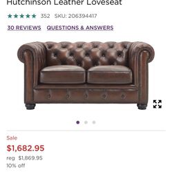 Leather Tuffed Sofa