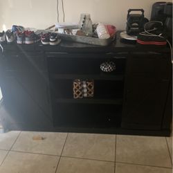 Highly Height Black TV Stand 