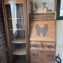 Antique Secretary Cabinet 