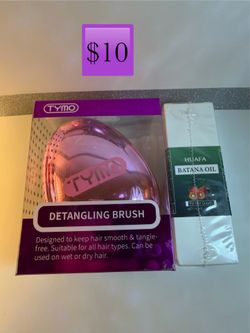 $10 hair brush and hair oil