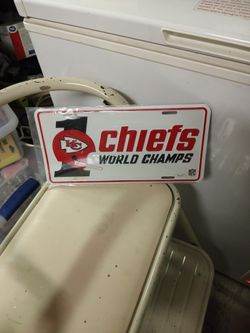 1970 CHIEFS LICENSE PLATE 