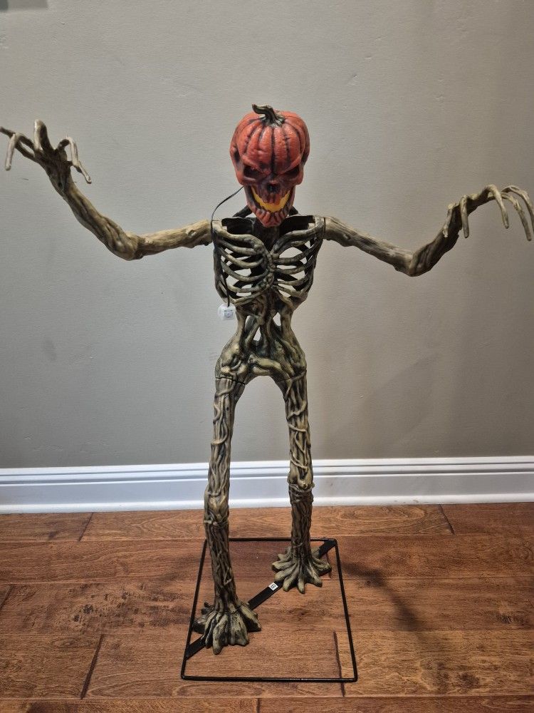 Halloween Inferno LED Pumpkin Skeleton 3 Ft