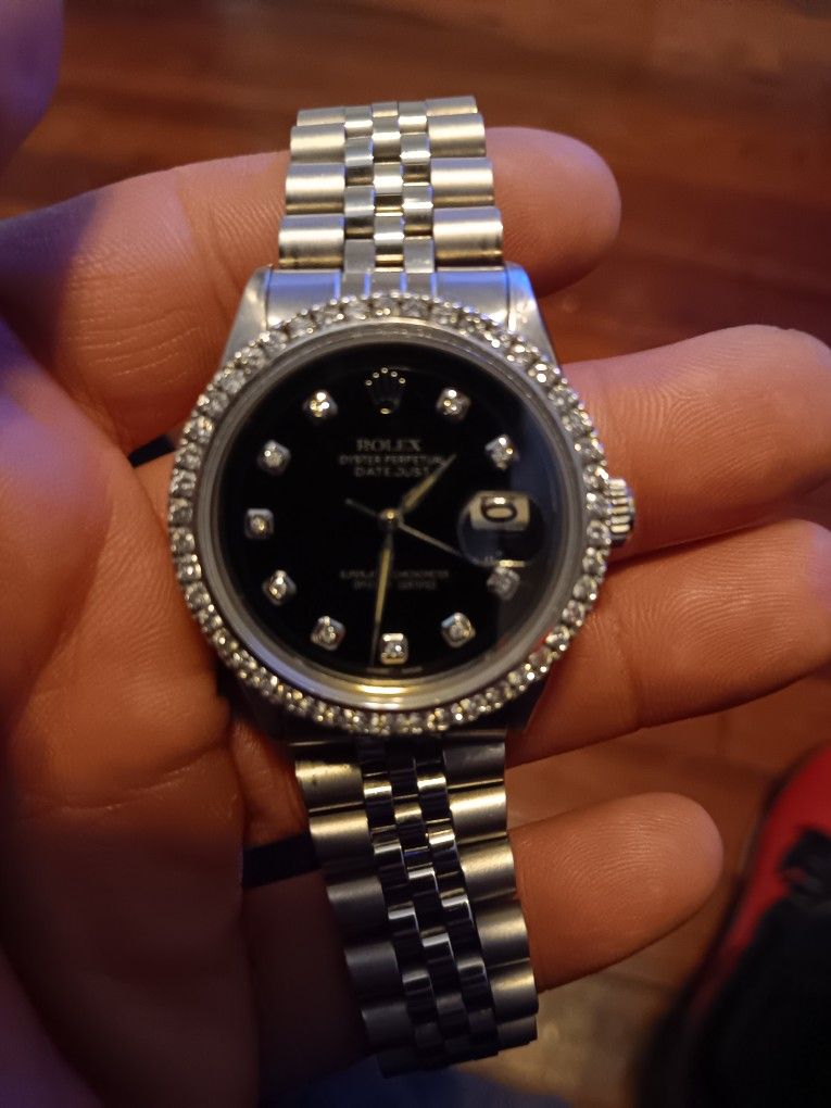 Rolex Stainless Steel 3ct Qquality Diamonds