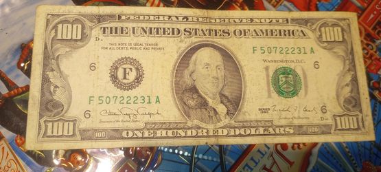 Billete De 100dls Coleccionable 1990