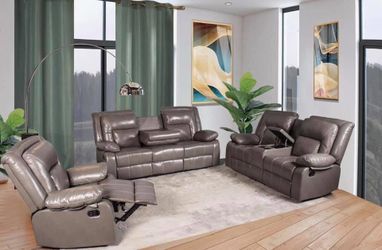Furniture living room, leather three bees