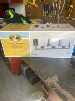 Hampton Bay three light bathroom vanity light kit