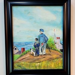 Norman Rockwell Looking out to Sea Oil Reproduction 20x24