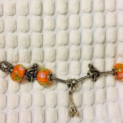 Chunky Pandora Style 9 charm bracelet