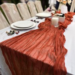 5 Pcs Cheesecloth Table Runner 10ft