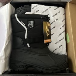 FREE SOLDIER Men's Waterproof Insulated Snow Work Boots Lightweight (Size 8)
