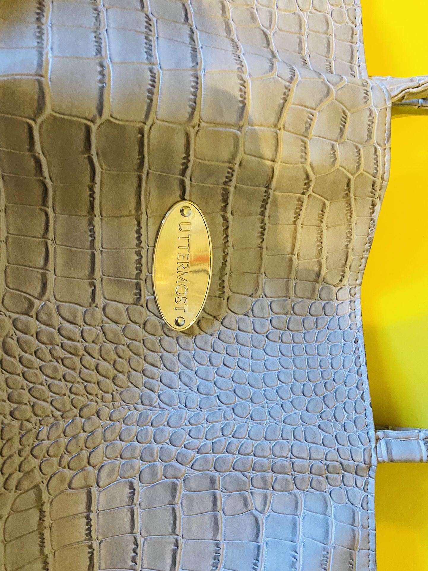 Uttermost Large Leather Tote