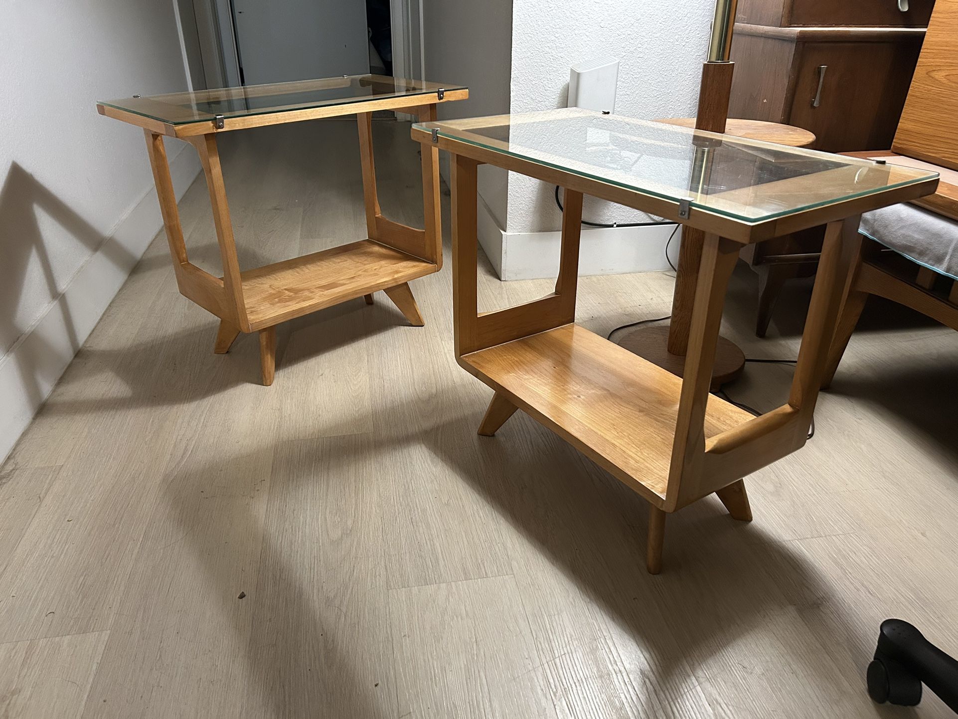 Vintage Mid century modern end tables