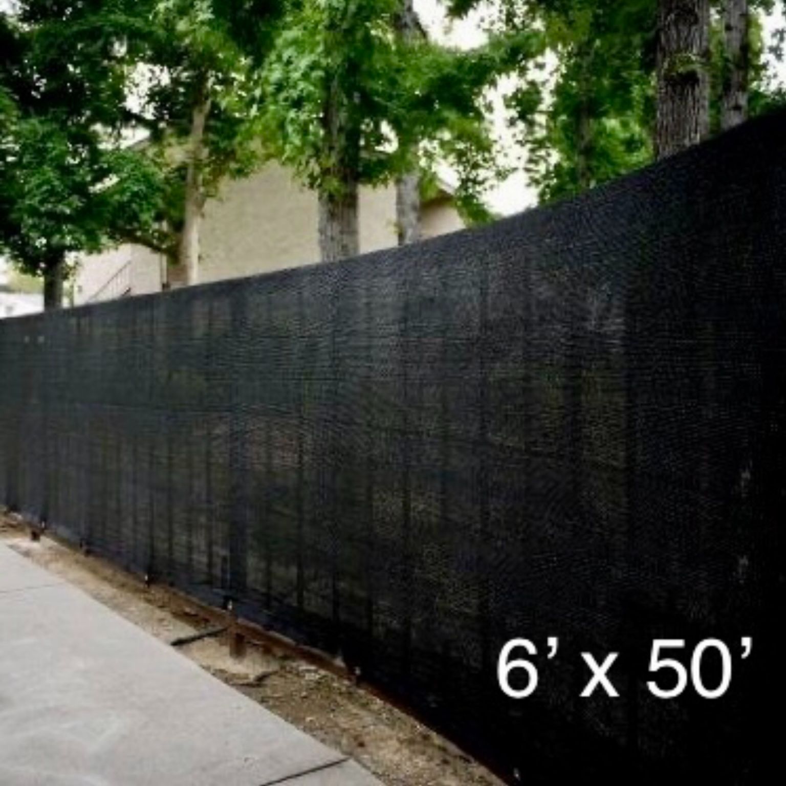 6x50 Privacy Fence Screen - BLACK