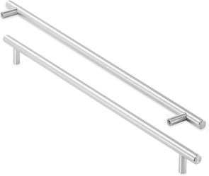 Cabinet Pull Bars Solid Stainless 25 7 /8"  Brushed. Pack Of 2,