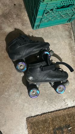 Black Leather Quad Roller Skates Bont size 38 w8/9