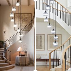  Luxury Crystal Pendant Chandelier – 7-Light Cascade Hanging Fixture