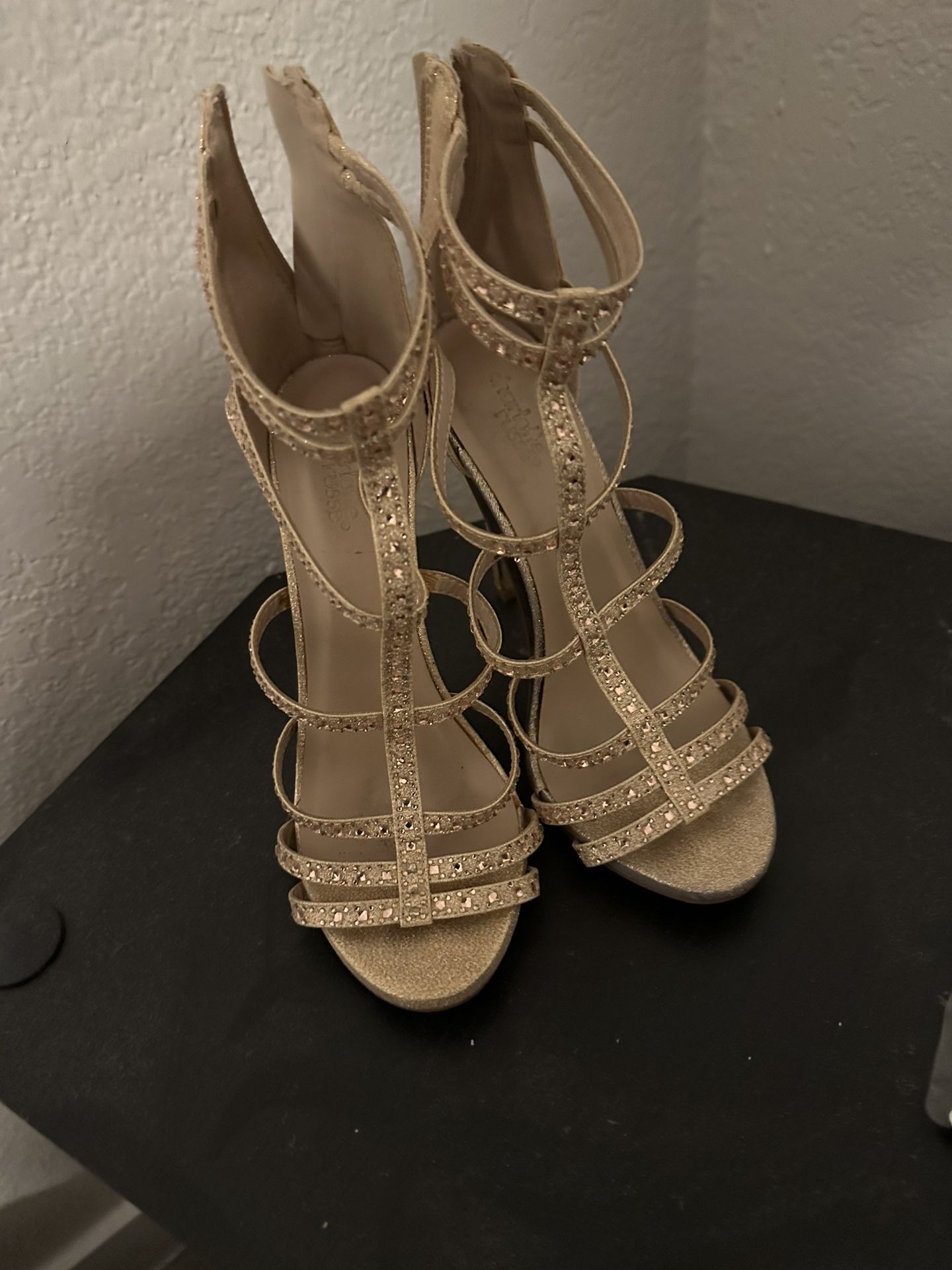 Charlotte Russe Sparkly Rose Pink High Heels