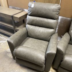 LA-Z-BOY Gray Leather Recliner