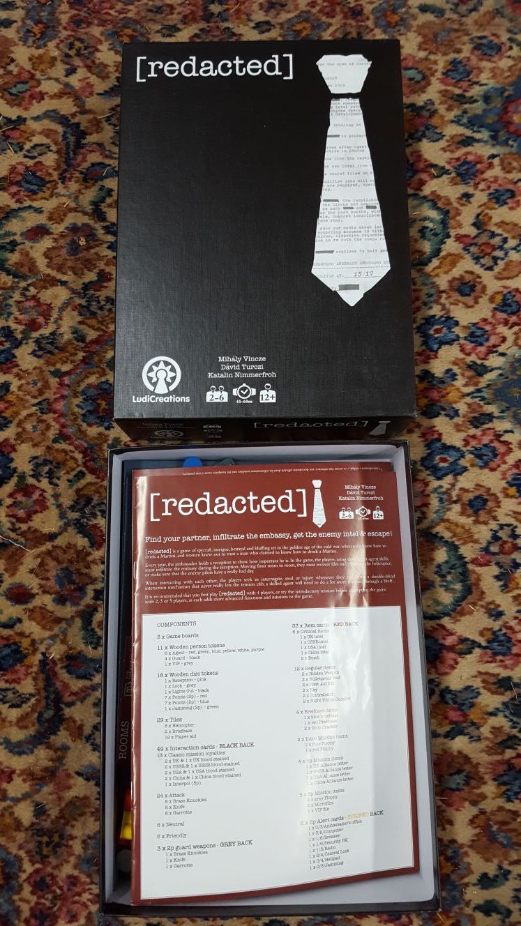 Redacted the board game, multiplayer spy game