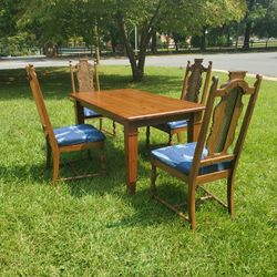 Vintage Italian-Made Dining table with 4 chairs