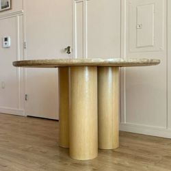 PREOWNED!!! Anthropologie Anya Travertine Dining Table