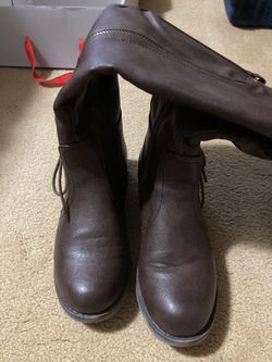 Brown Leather Boots Size 6