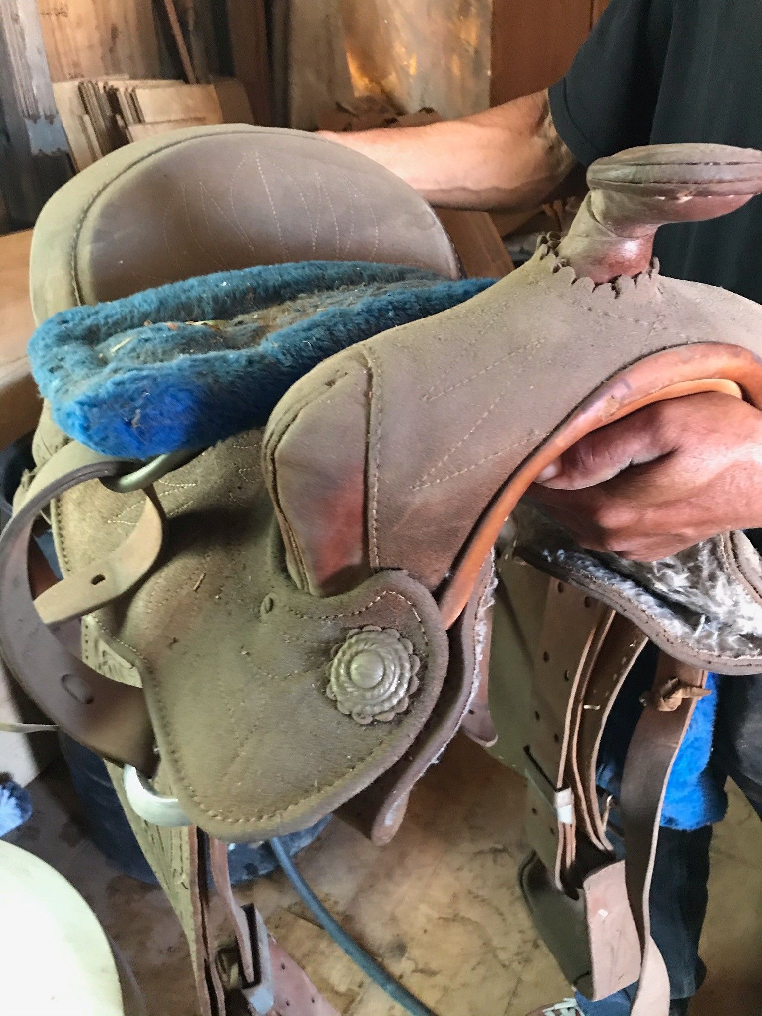 Horse Saddle Ozark Leather Co Saddle King Line Waco, Texas 14 Ft