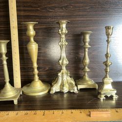 Vintage Brass Candle Sticks 