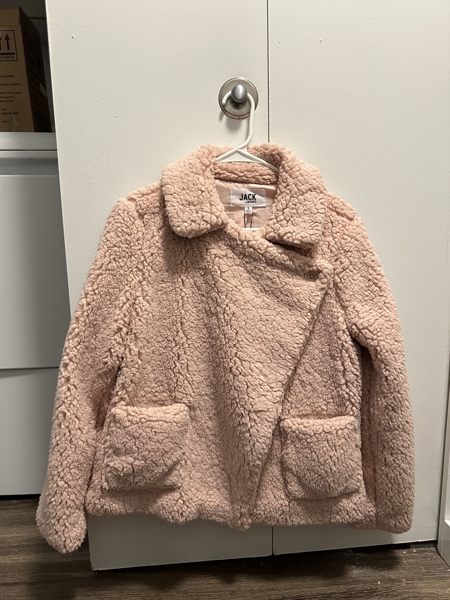 JACK BB Dakota Soft Skills Pink Teddy Jacket S