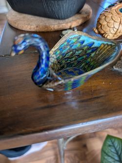 Small Glass Vintage Swan