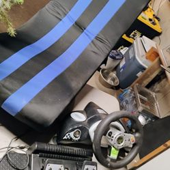 Gaming Chair And Steering Wheel And Pedals For Xbox 