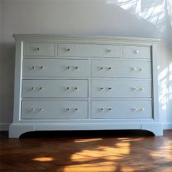 Newly refinished modern coastal dresser