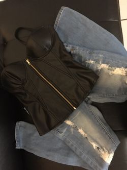 Jean+top