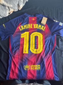Men's Authentic Nike Lamine Yamal Barcelona Home Jersey 25/26