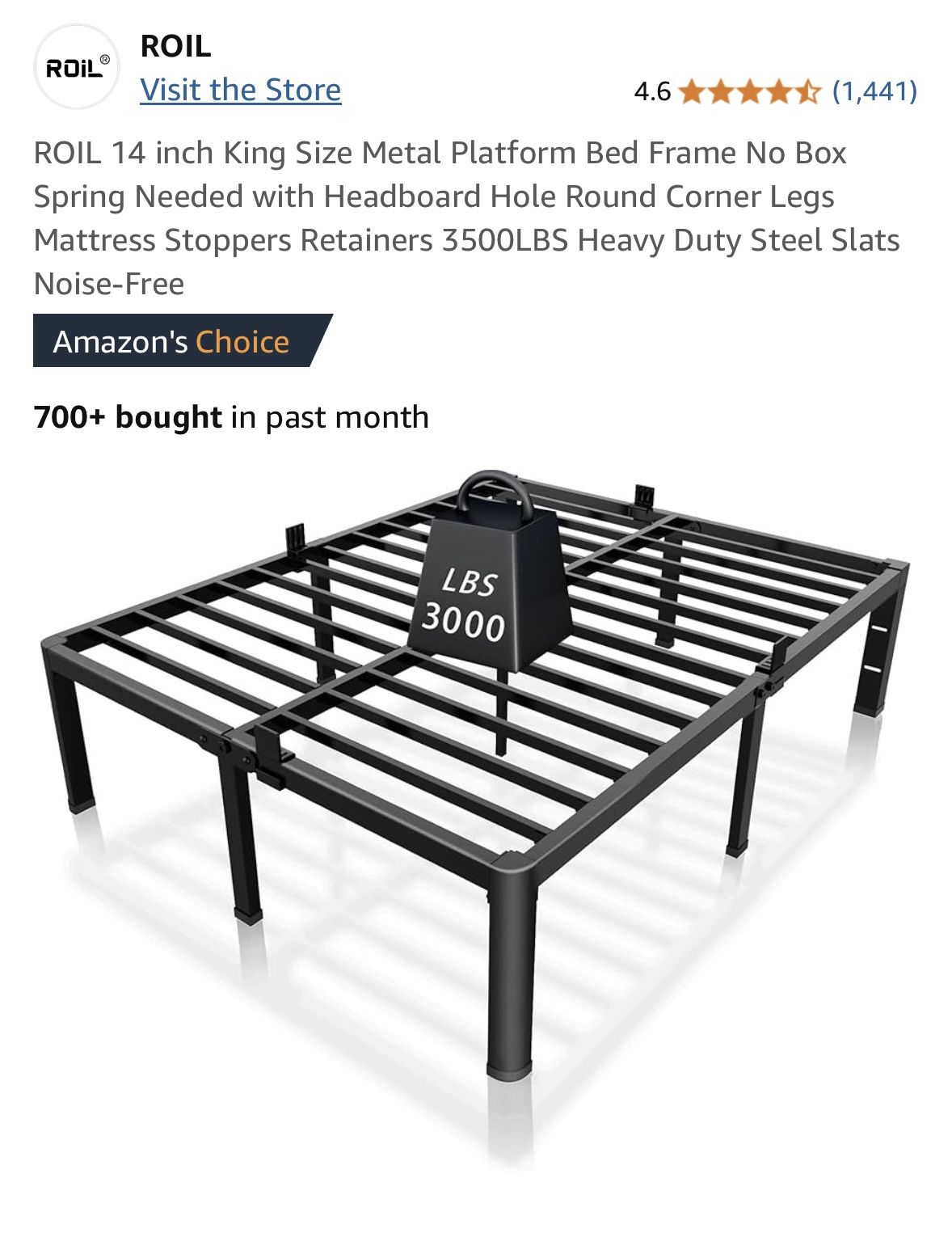 Kingsize bed frame