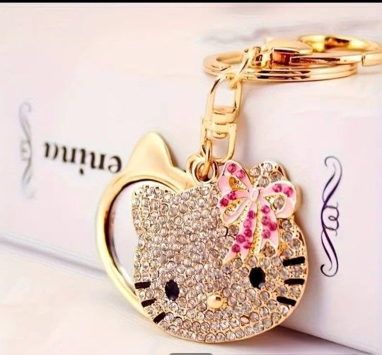 Hello Kitty Bling Mirror Bag Charm/keychain