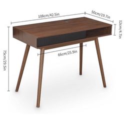 Walnut & Black Desk